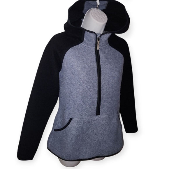 Smartwool Two-Tone Hooded Zip Pullover Jacket Cozy Fleece Sweater Woman's - Picture 2 of 10